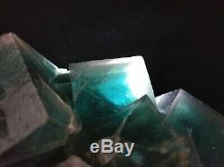 1lb 12oz Green Cube Fluorite Crystal Cluster with Phantoms In Matrix 794g 4.5x4