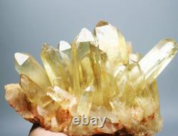 2.04lb Natural Smoky Citrine Crystal Cluster Point Healing Mineral Specimen