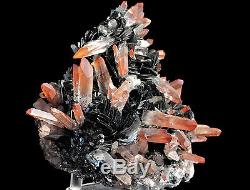 2.0Lbs Black Hematite & Red Quartz Cluster From Jinlong Mine, China