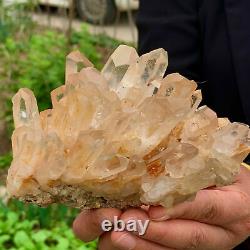 2.11 LB Transparent, Natural and Beautiful White Quartz Crystal Cluster