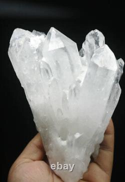 2.11lb Natural Beautiful White Quartz Crystal Cluster Point Mineral Specimen