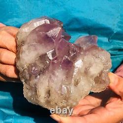 2.17LB Natural amethyst crystal cluster quartz crystal specimen restoration