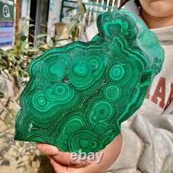 2.18LB Natural glossy Malachite transparent cluster rough mineral sample