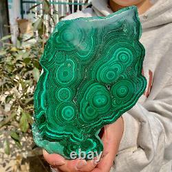 2.18LB Natural glossy Malachite transparent cluster rough mineral sample
