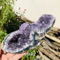 2.1LB Natural Raw Amethyst Quartz Crystal Cluster Geode Mineral Specimens Rough