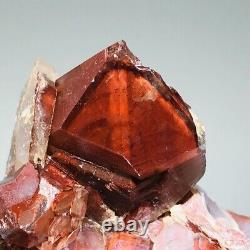 2.1lb Natural Red Ghost Pyramid Quartz Crystal Cluster Vug Raw Mineral Specimens