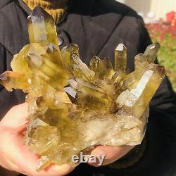 2.24LB Natural citrine Crystal quartz Cluster Mineral Specimen Healingmk