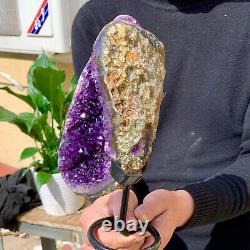 2.26LB Natural Amethyst geode quartz cluster crystal specimen Healing