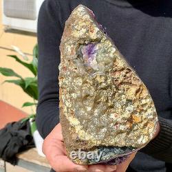 2.26LB Natural Amethyst geode quartz cluster crystal specimen Healing