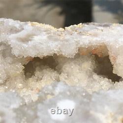 2.2LB Counteropening Natural Agate Geode Cluster Quartz Crystal Specimen Healing