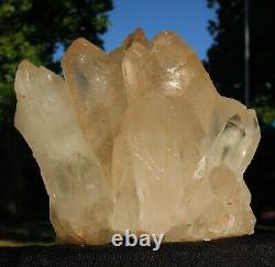 2.3 LB Clear Natural Beautiful White QUARTZ Crystal Cluster Specimen