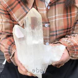 2.31LB Large Natural White Quartz Crystal Cluster Rough Specimen HEALING