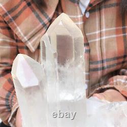 2.31LB Large Natural White Quartz Crystal Cluster Rough Specimen HEALING