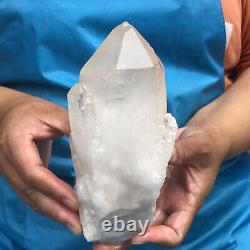 2.35LB Clear Natural Beautiful White QUARTZ Crystal Cluster Specimen