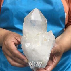 2.35LB Large Natural White Quartz Crystal Cluster Rough Specimen HEALING
