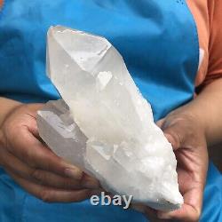 2.35LB Large Natural White Quartz Crystal Cluster Rough Specimen HEALING