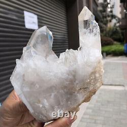 2.3LB Natural White Clear Quartz Crystal Cluster Rough Healing Specimen