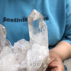 2.3LB Natural White Clear Quartz Crystal Cluster Rough Healing Specimen