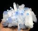 2.46lb Rare Beatiful Blue Tibetan Ghost Phantom Quartz Crystal Cluster Specimen