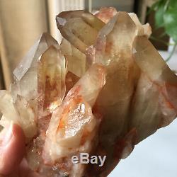 2.4lb Natural Clear Smoky Citrine Quartz Crystal Cluster Rough Healing Specimen