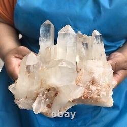 2.53LB Large Natural White Quartz Crystal Cluster Rough Specimen Healing Stone