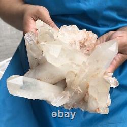 2.53LB Large Natural White Quartz Crystal Cluster Rough Specimen Healing Stone