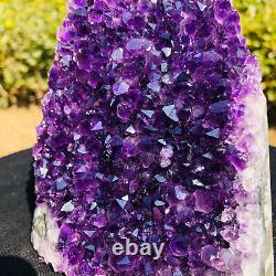 2.57LB Natural Amethyst geode quartz cluster crystal specimen energy Healing