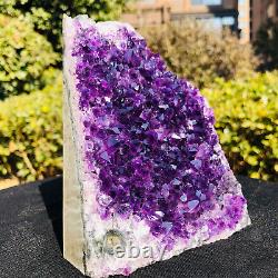 2.57LB Natural Amethyst geode quartz cluster crystal specimen energy Healing