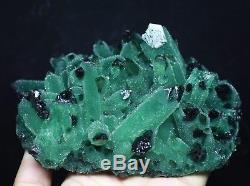 2.58lb RARE! New Find Natural Beatiful Green Quartz Crystal Cluster Specimen