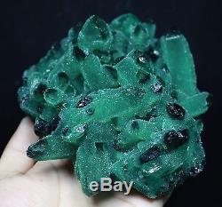2.58lb RARE! New Find Natural Beatiful Green Quartz Crystal Cluster Specimen