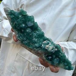 2.5lb NATURAL Green Cube FLUORITE Quartz Crystal Cluster Mineral Specimen