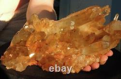 2.6 LB Natural Citrine Cluster Mineral Specimen Quartz Crystal Healing