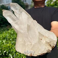 2.6LB Natural white crystal cluster point mineral specimen Chakras Healing