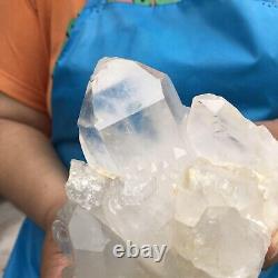 2.75LB Large Natural White Quartz Crystal Cluster Rough Specimen HEALING