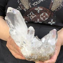 2.75LB Large Natural White Quartz Crystal Cluster Rough Specimen Healing Stone