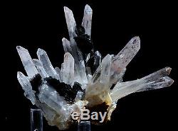 2.75in Black Hematite & Quartz Cluster Mineral Display Specimen