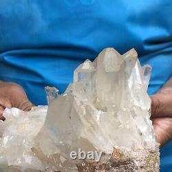 2.77LB Large Natural White Quartz Crystal Cluster Rough Specimen Healing Stone