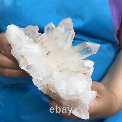 2.7LB Large Natural White Quartz Crystal Cluster Rough Specimen HEALING