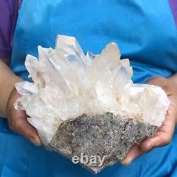 2.7LB Large Natural White Quartz Crystal Cluster Rough Specimen HEALING