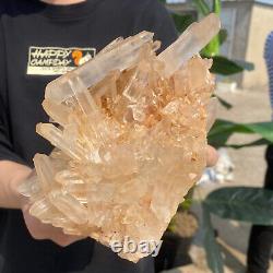 2.7lb Natural Transparent White Quartz Crystal Cluster Mineral Specimen Healing