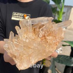 2.7lb Natural Transparent White Quartz Crystal Cluster Mineral Specimen Healing