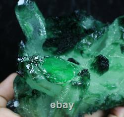 2.83 lb RARE! New Find Natural Beatiful Green Quartz Crystal Cluster Specimen