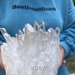 2.83LB Large Natural White Quartz Crystal Cluster Rough Specimen Healing Stone
