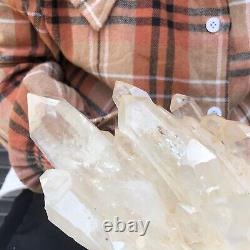 2.86LB Large Natural White Quartz Crystal Cluster Rough Specimen Healing Stone