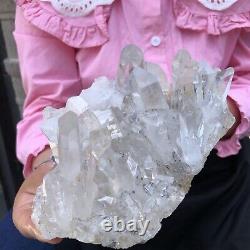 2.94LB Large Natural White Quartz Crystal Cluster Rough Specimen Healing Stone