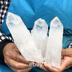 2.94LB Natural clear quartz cluster mineral crystal specimen healing