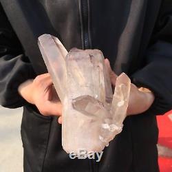 2.97LB Natural cluster specimen quartz crystal wand point healing 8.0 UK2780