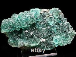 2.97lb Natural Emerald Green Ladder Fluorite Crystal Cluster Mineral Specimen
