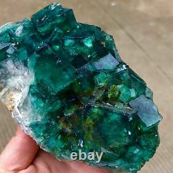 2 LB NATURAL Green FLUORITE Quartz Crystal Cluster Mineral Specimen