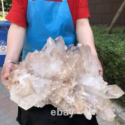 20.6kg Natural Clear Quartz Crystal Cluster Mineral Specimen Healing CH554